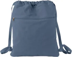 -Dyed Canvas Cinch Sack, DENIM, One Size
