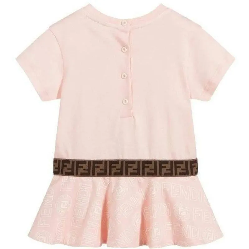 Baby Girls Pink Logo Jersey Dress