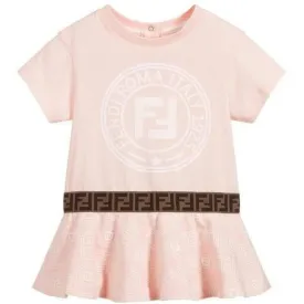 Baby Girls Pink Logo Jersey Dress
