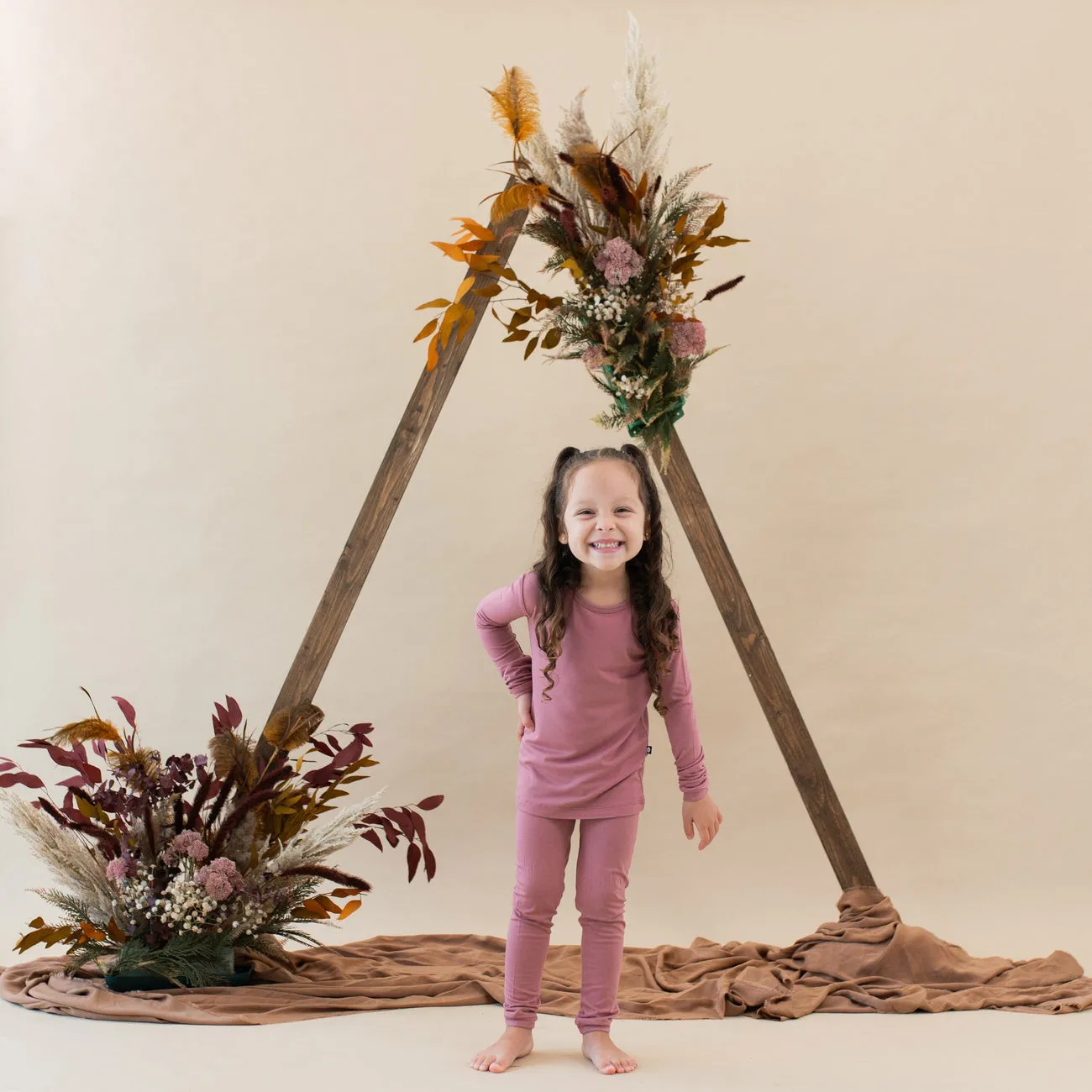 Bamboo Long Sleeve Pajamas | Dusty Rose