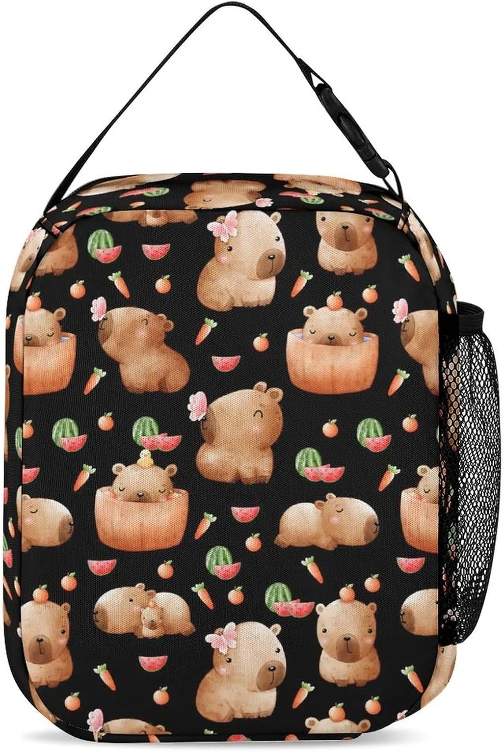 Capybara Backpack with Lunch Box & Pencil Case for Kids Girls Boys School, 16 Inch Cute Capybaras Bookbag, School Backpack for Students Children, Lightweight, Large Capacity