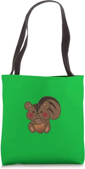 Chipmunk with an Acorn Tote Bag
