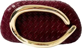 Clutch Purses for Women Evening/Wedding Chic Woven Bag Formal PU Leather Purse Designer Handbags for Party Prom
