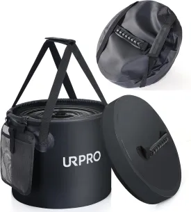 Collapsible Bucket, 20L Folding Water Bucket Lightweight Portable for Fishing, Camping, Outdoors, Picnic, Hiking, Beach, Car Wash, Garden
