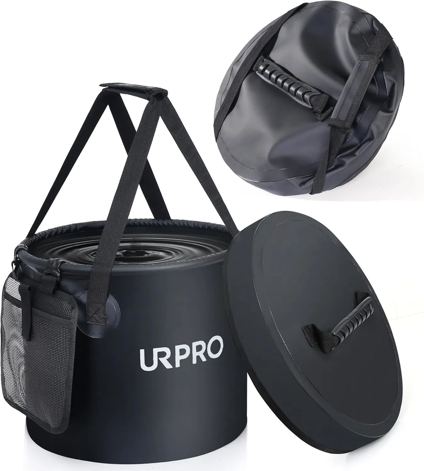 Collapsible Bucket, 20L Folding Water Bucket Lightweight Portable for Fishing, Camping, Outdoors, Picnic, Hiking, Beach, Car Wash, Garden