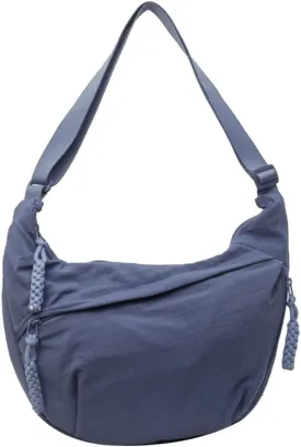 Crescent Shoulder Bag for Women Men Nylon Corduroy Hobo Bag Crossbody Bag Slouchy Sling Bag Dumpling Bag Purse Multi-Pocket