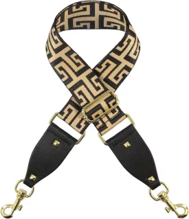 Duwi Wide Purse Strap Multicolor Striped Guitar Style Strap Adjustable Canvas Crossbody Bag Strap