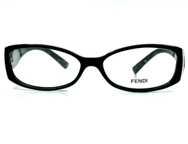 Fendi F737 001 Slim Black Acetate Designer Italy Eyeglasses
