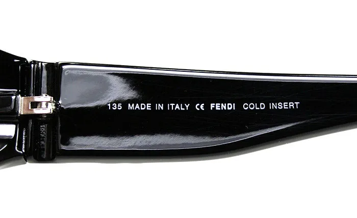 Fendi F737 001 Slim Black Acetate Designer Italy Eyeglasses
