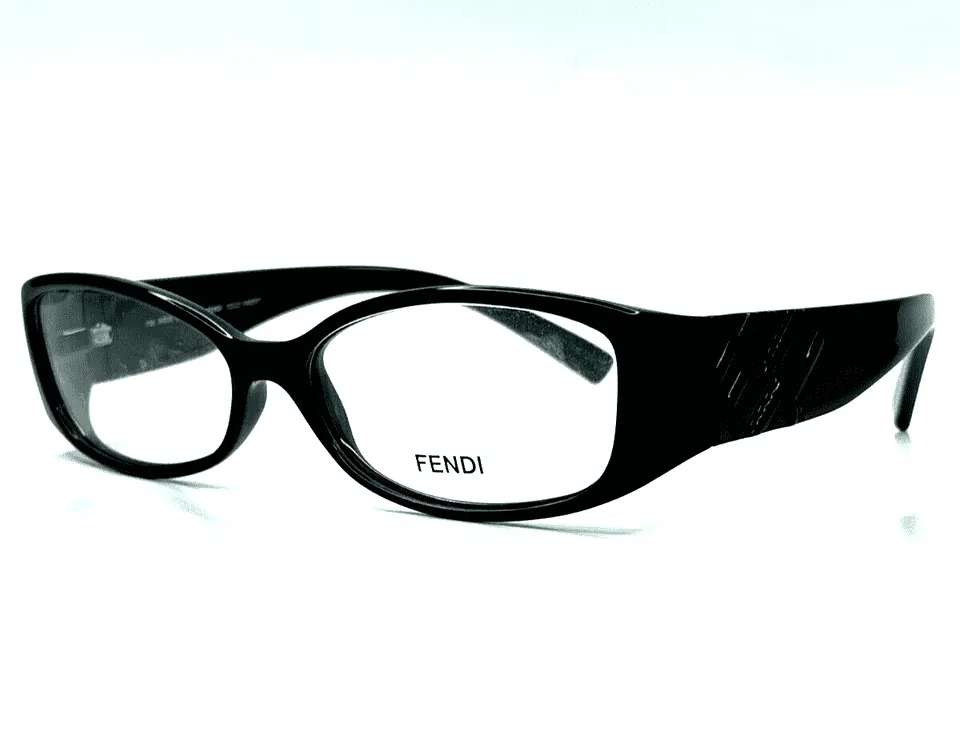 Fendi F737 001 Slim Black Acetate Designer Italy Eyeglasses
