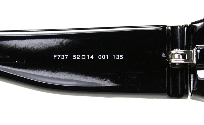Fendi F737 001 Slim Black Acetate Designer Italy Eyeglasses