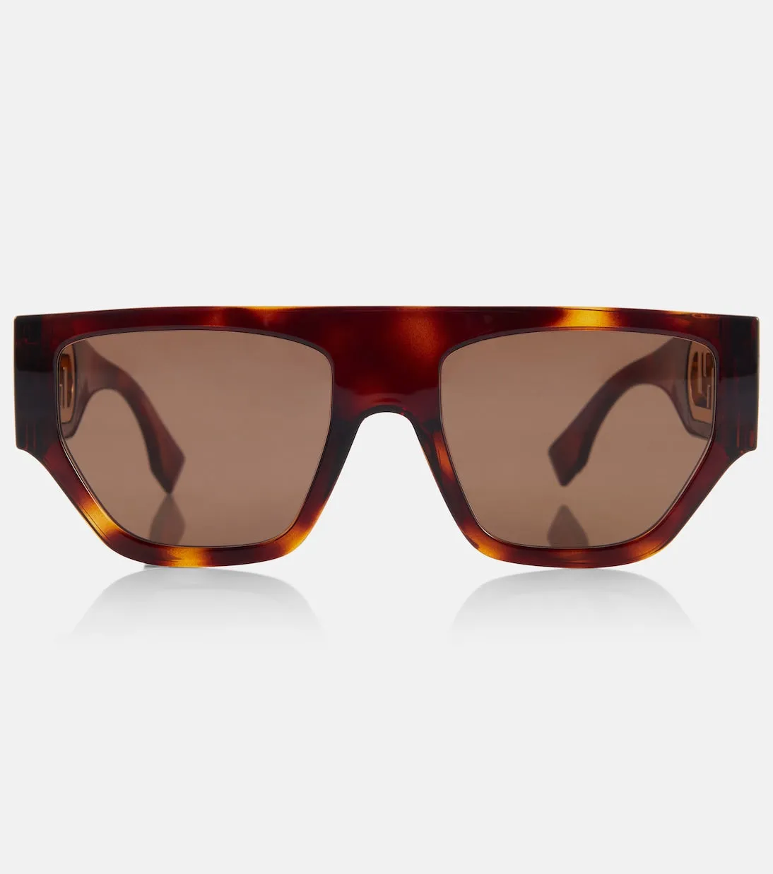 Fendi o'lock sunglasses with eyebrow line, brown