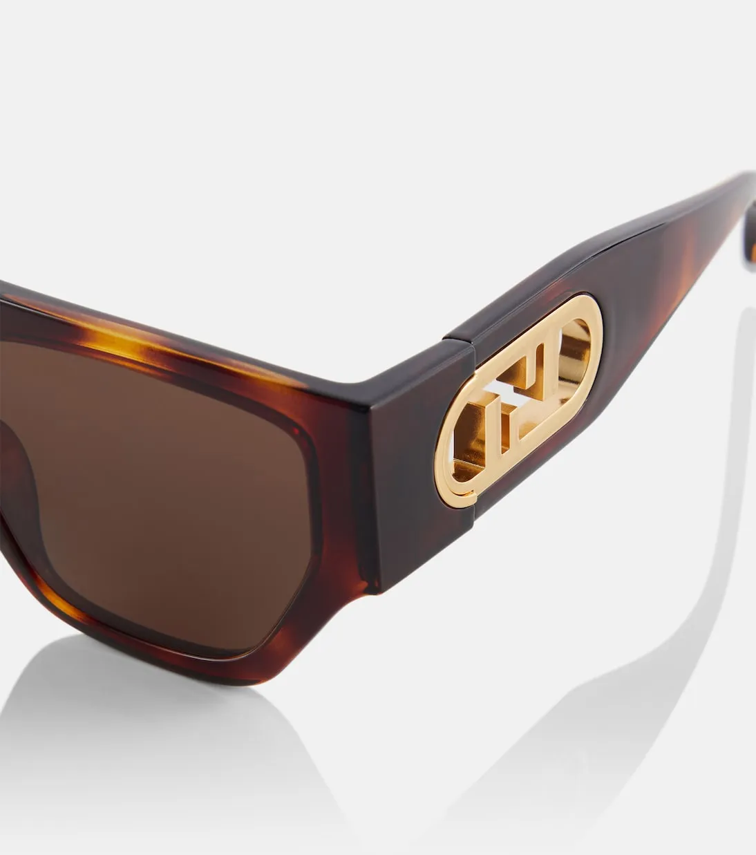 Fendi o'lock sunglasses with eyebrow line, brown