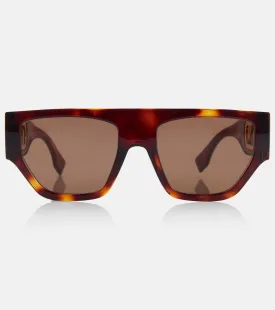 Fendi o'lock sunglasses with eyebrow line, brown