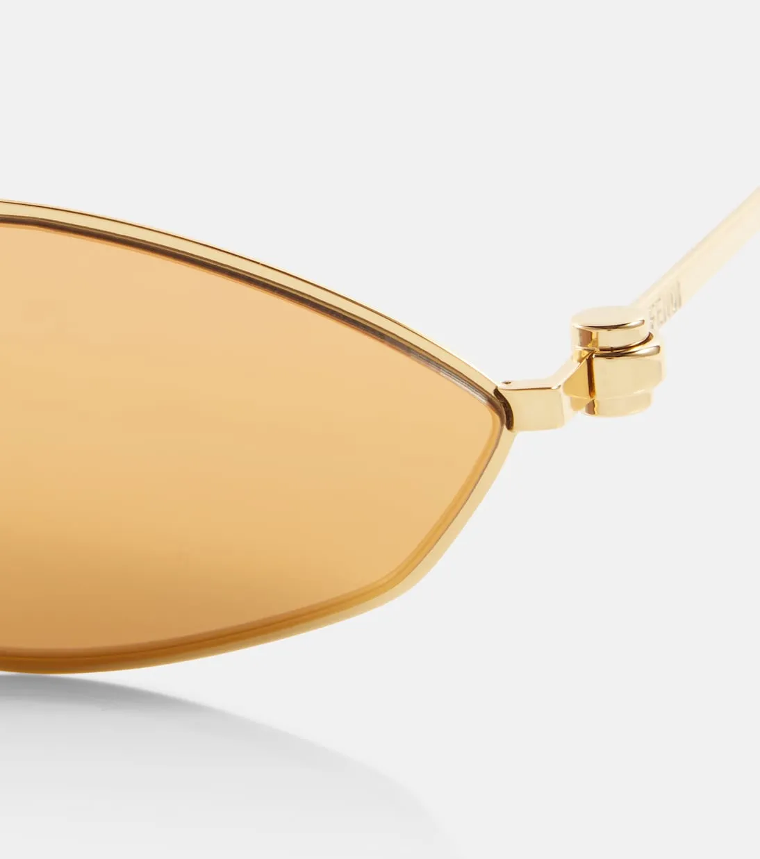 Fendi Oval Sunglasses, Gold