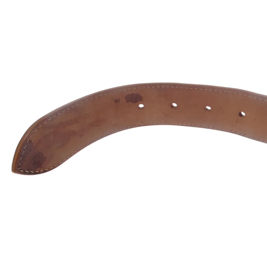 Fendi Tan Leather F Logo Belt 90cm