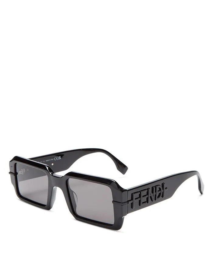 Fendigraphy Rectangular Sunglasses 52mm Fendi