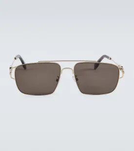 Fendi's first rectangular sunglasses, brown