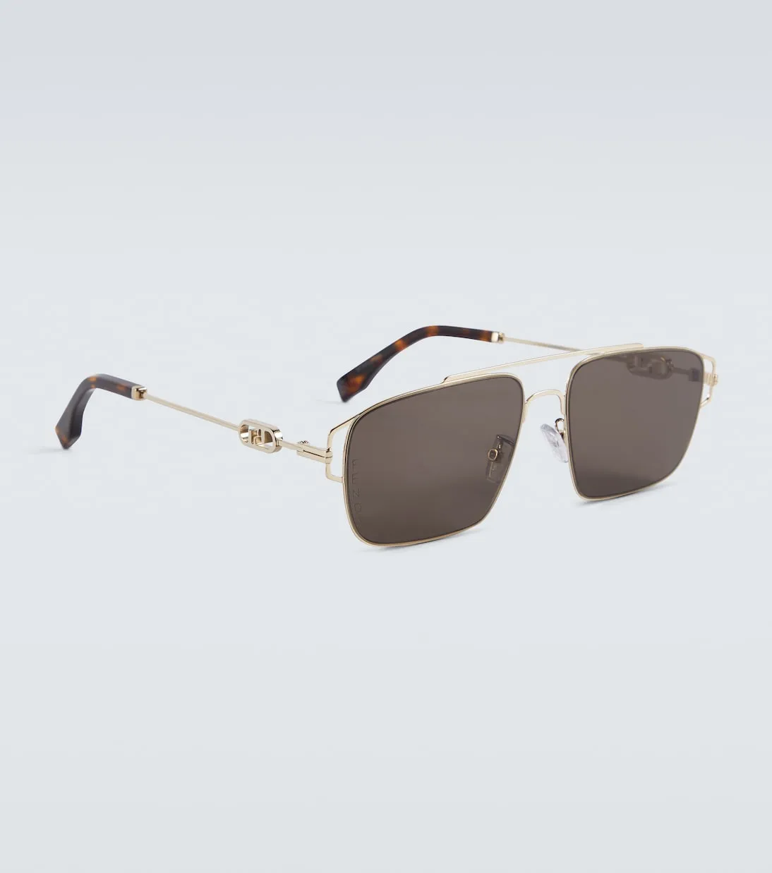 Fendi's first rectangular sunglasses, brown
