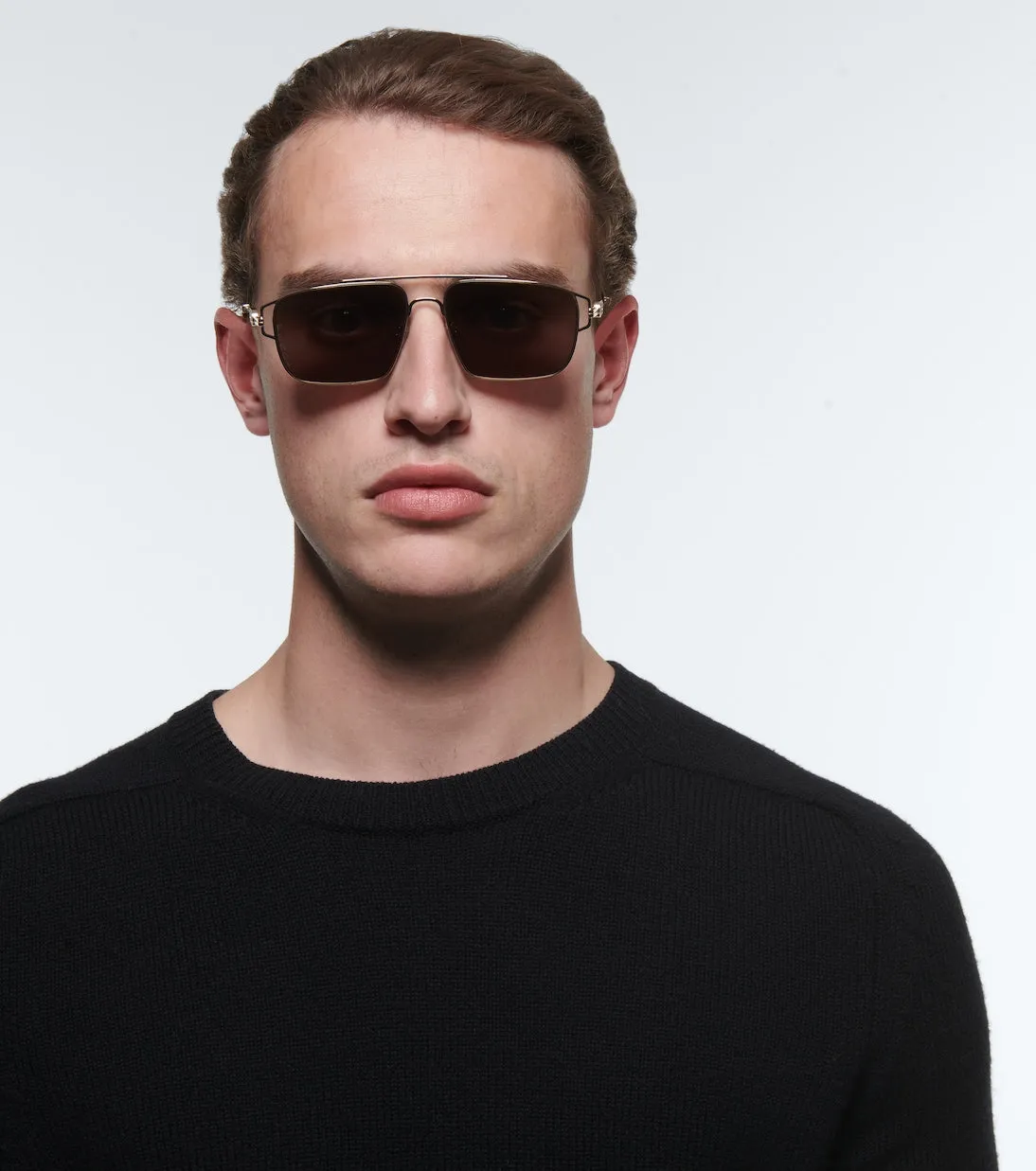 Fendi's first rectangular sunglasses, brown