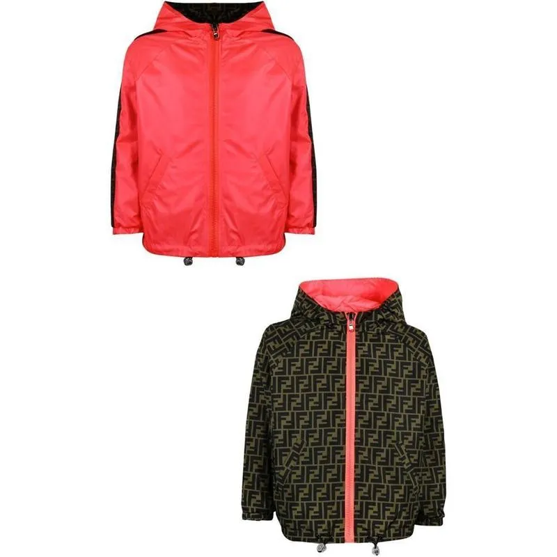Girls Pink Reversible FF Jacket