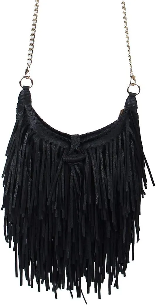 Lanpet Women Fringe Tassel Cross Body Bag Leisure Shoulder Bag