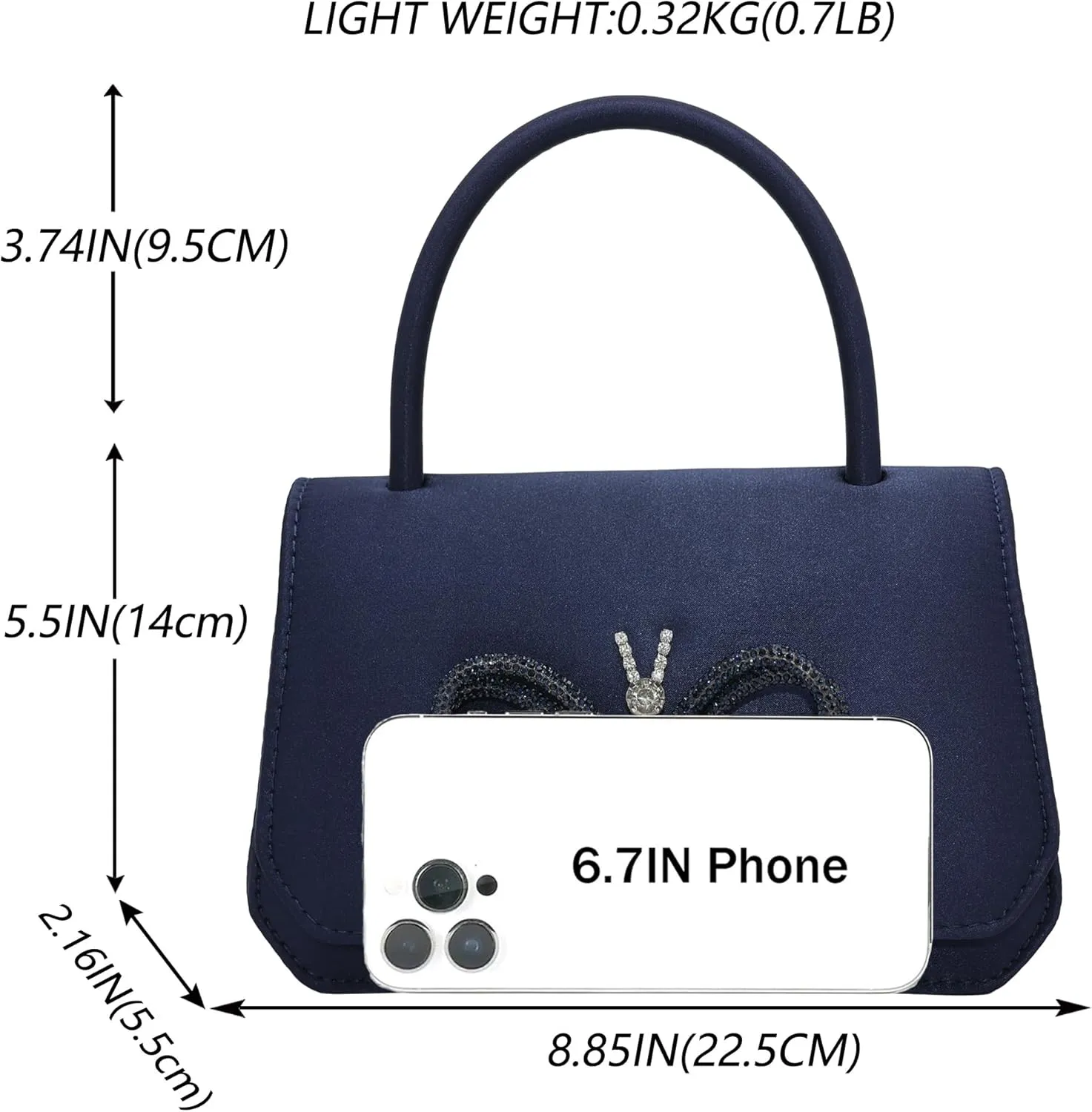Milisente Women's Evening Bag Bridal Party Clutch Purses Cocktail Prom Handbags with Patent Leather