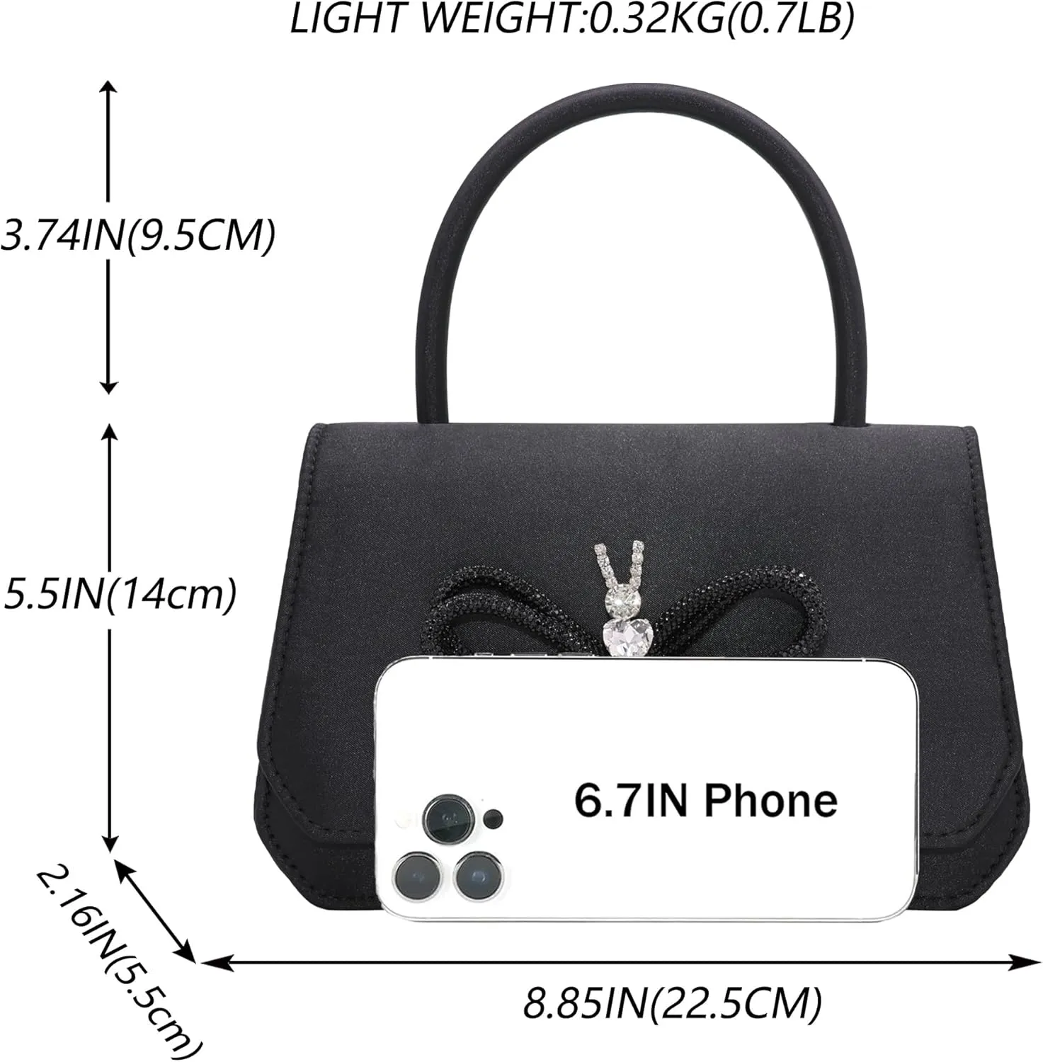 Milisente Women's Evening Bag Bridal Party Clutch Purses Cocktail Prom Handbags with Patent Leather