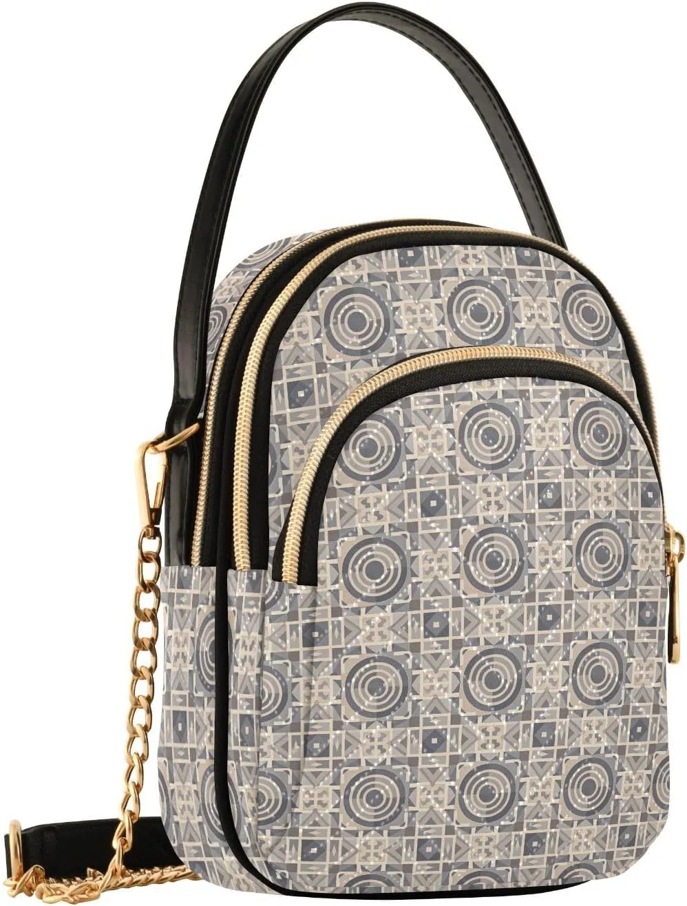 Quilted Shoulder Bag for Women with Chain Strap Leather Handle