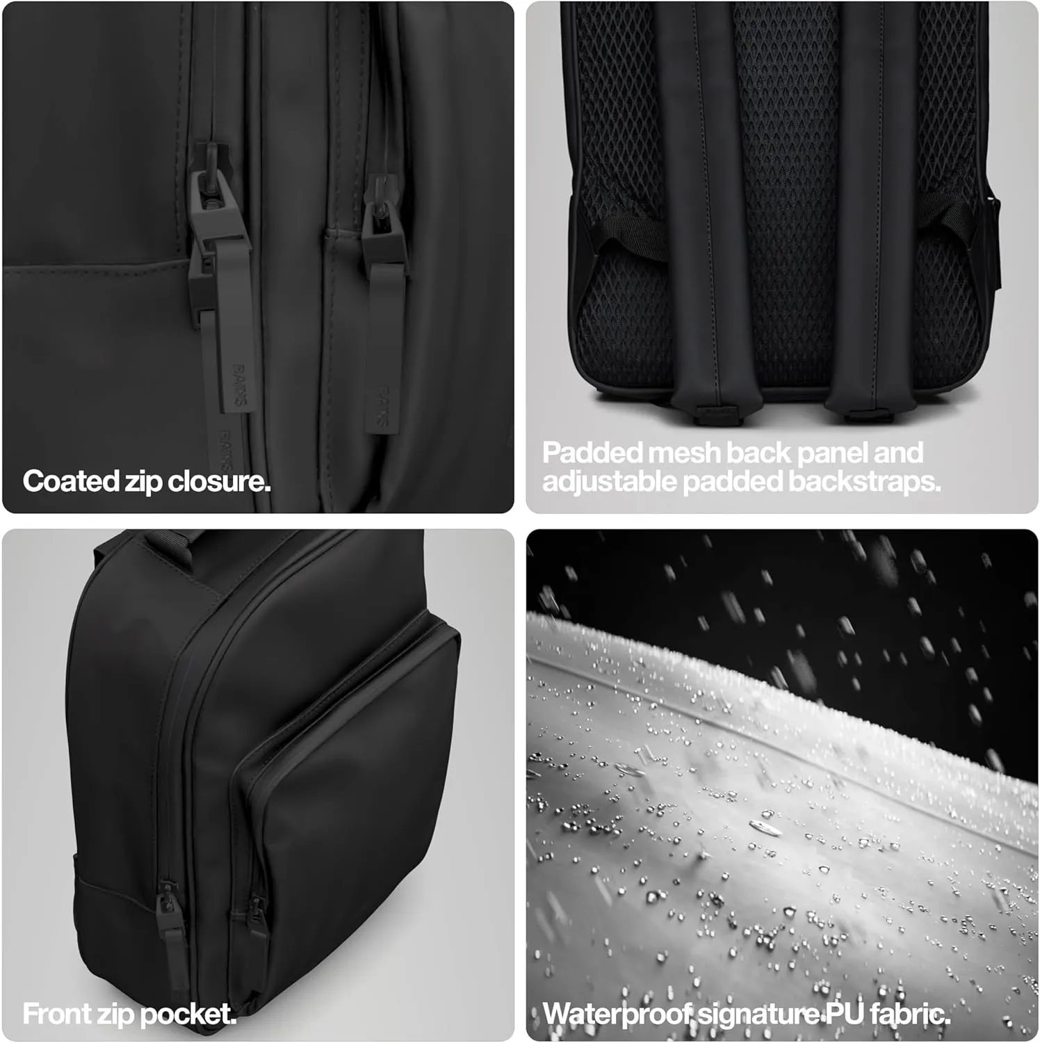 RAINS Book Daypack (Grey)