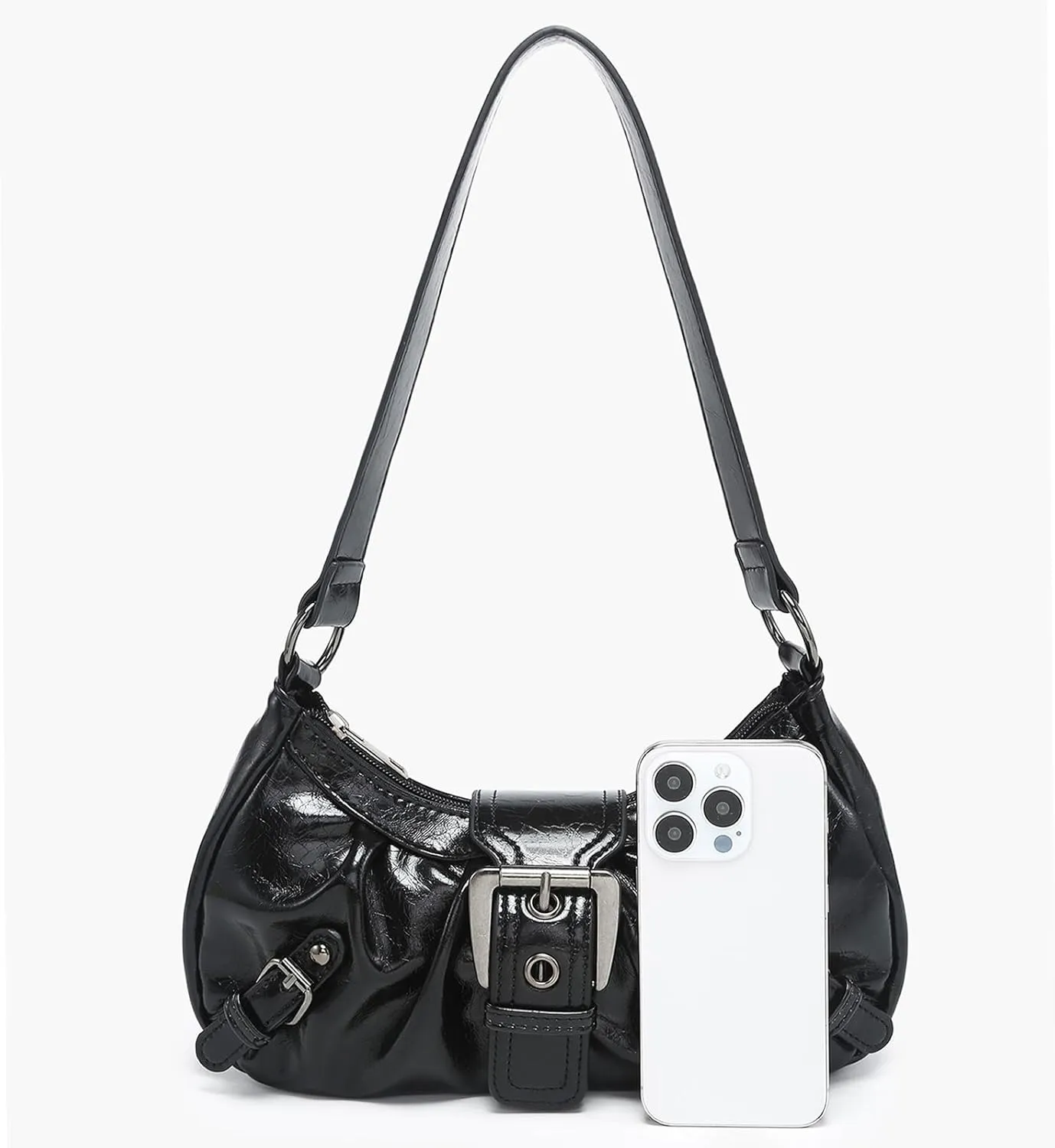 Shoulder Bag for Women Top Handle Handbag Purse Y2K Hobo Clutch Small Punk Purse Trendy