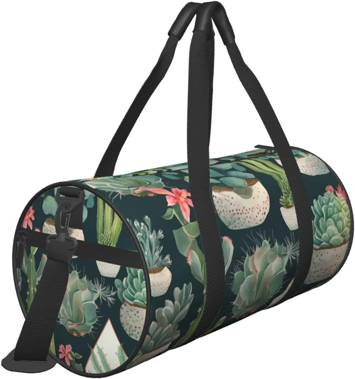 Succulent Plants and Cactus Travel Duffle Bag for Men Women Sport Gym Bag Foldable Weekender Bag Carry on Overnight Bag for Travel Swimming Basketball