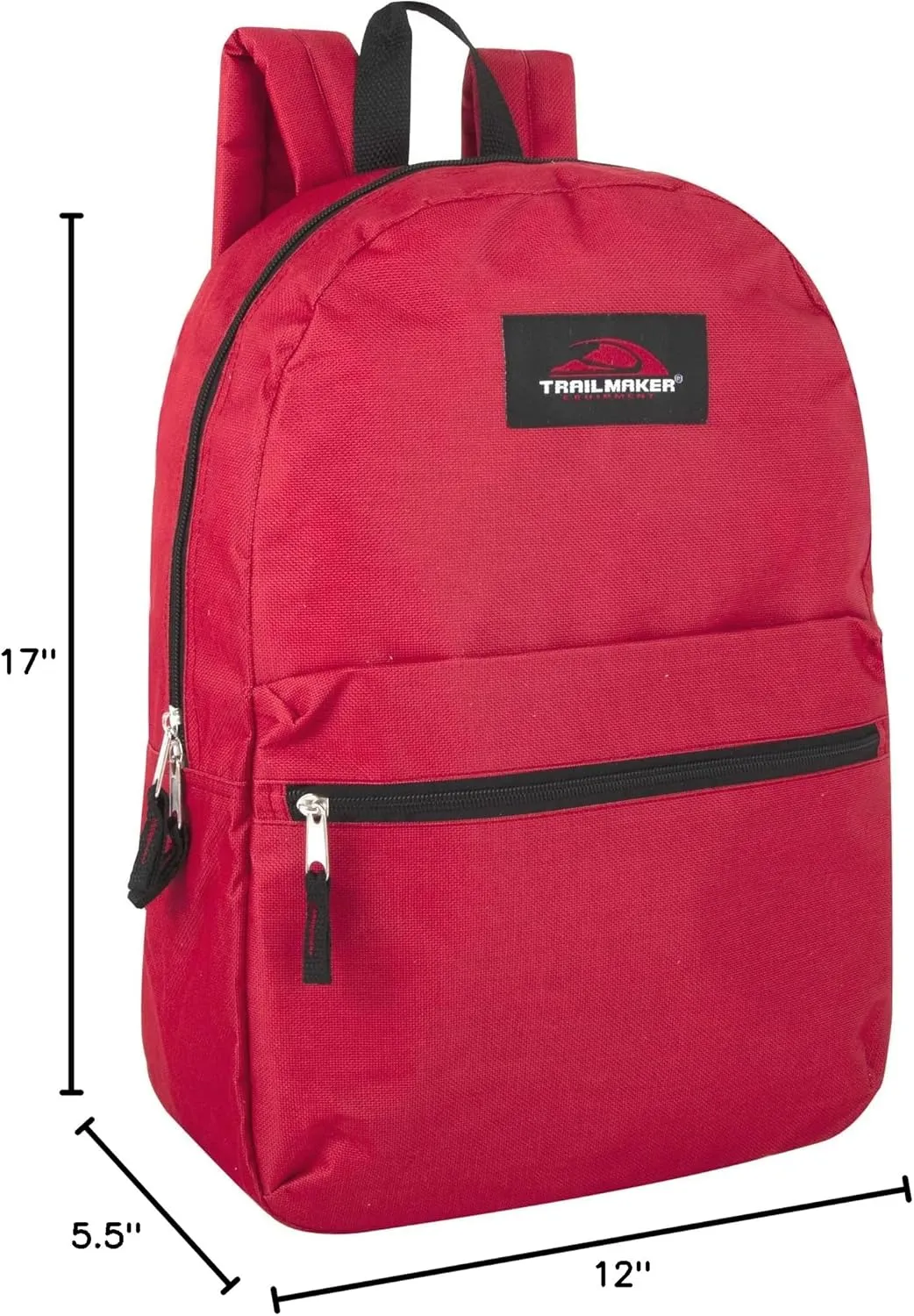 Trail maker Classic 17 Inch Backpack with Adjustable Padded Shoulder Straps