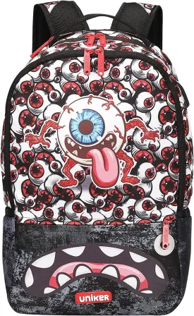 UNIKER Graffiti Backpack for School,Casual Daypack,Designer Laptop Backpack for 15.6 Inch Laptop