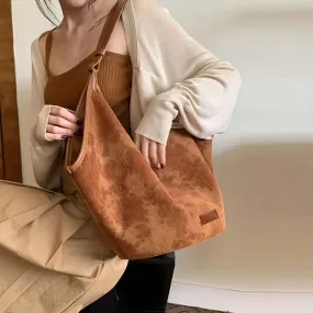 Vintage Corduroy Shoulder Bag at Bling & Bloom's Boutique | Retro Large Capacity Tote