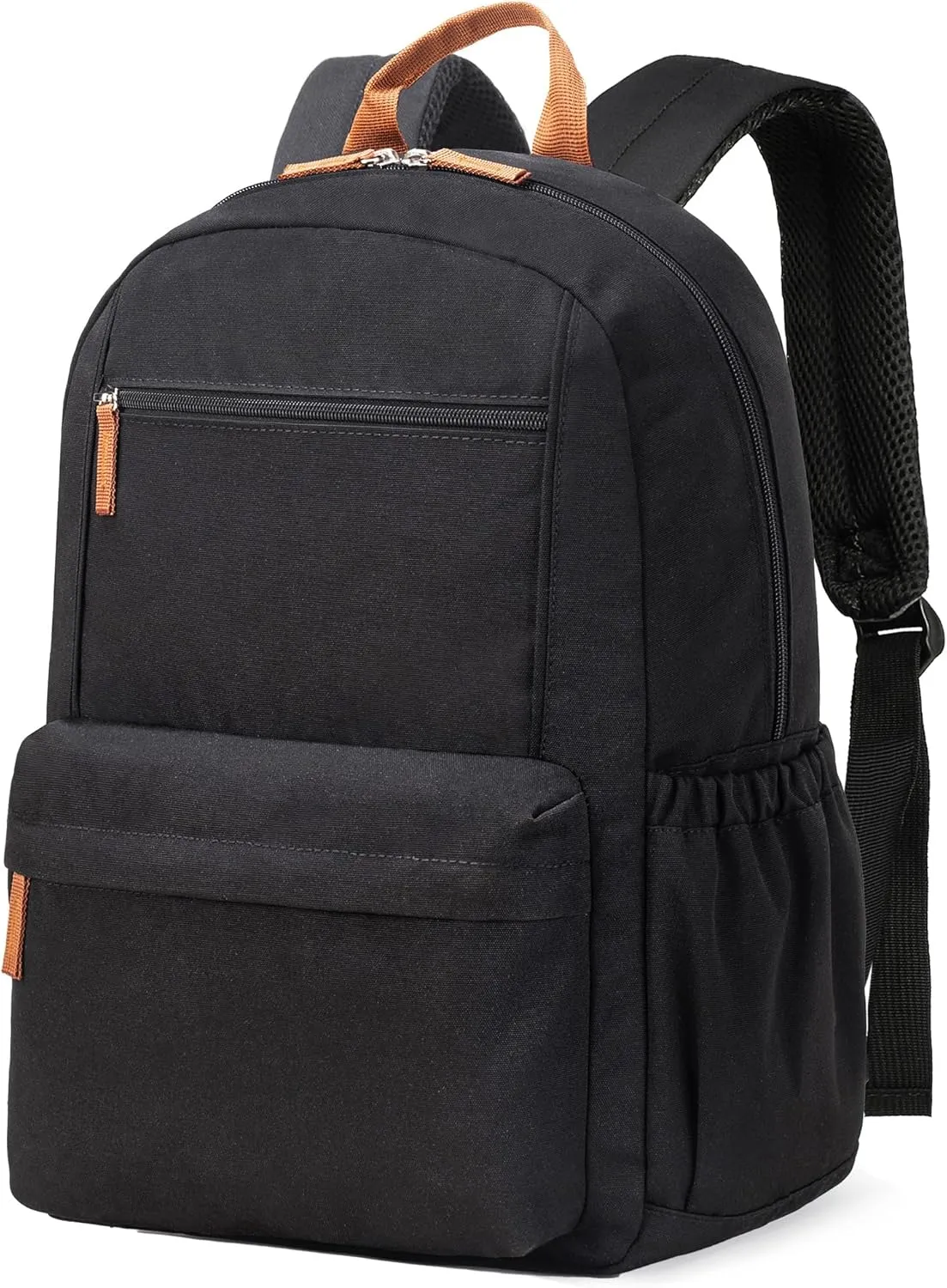 Vorspack Backpack for Men and Women - Lightweight Backpack Classical Basic Bookbag with Multi-pockets Casual Daypack for College Workplace Travel - Black