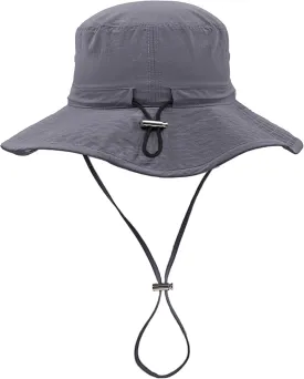 Waterproof Bucket Rain Hat for Women Wide Brim UV Protection Foldable Mesh Soft Boonie Beach Fishing Cowboy Hat Men