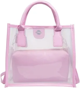 Women Transparent Tote Bag Beach Bags Shoulder Bags Handbag Satchel Jelly Bags