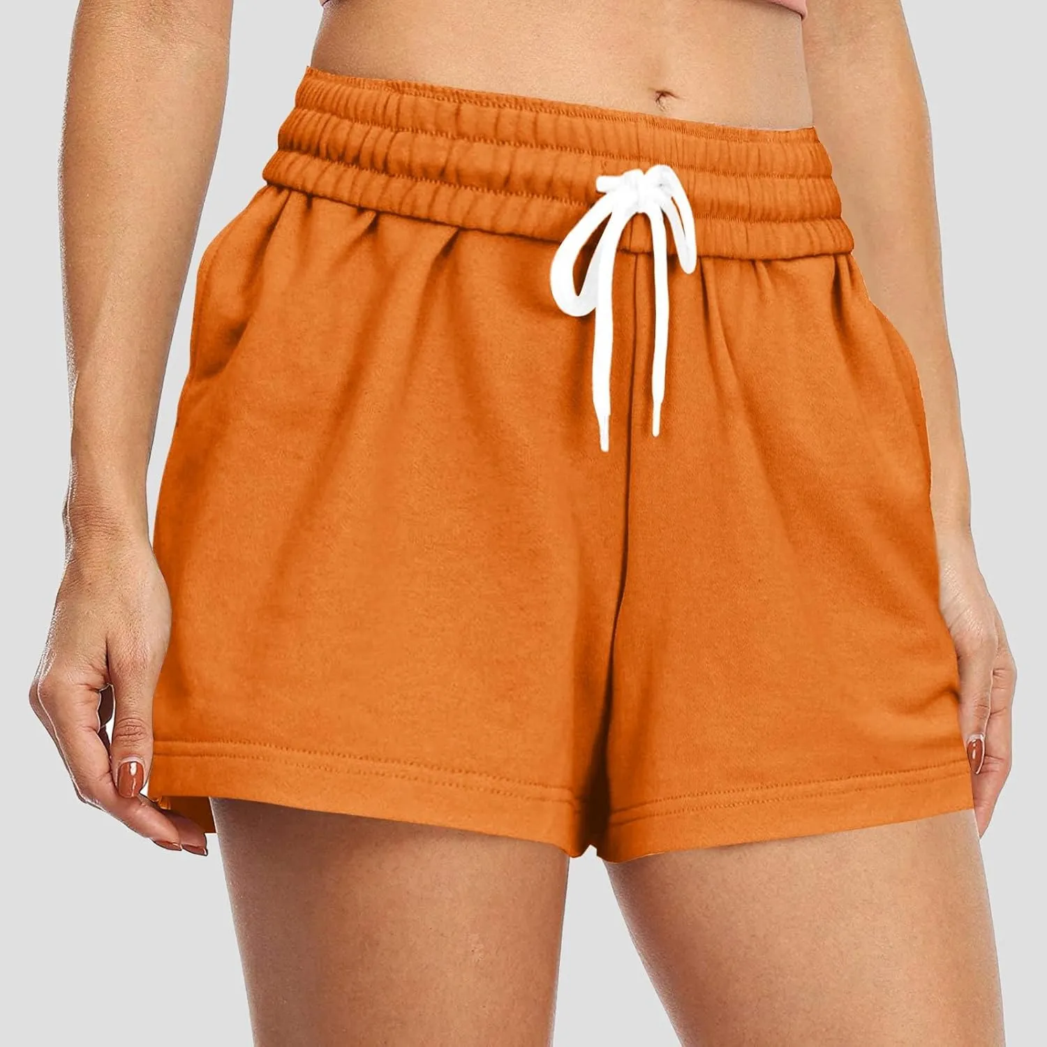 Womens Workout Shorts Lounge Walking Athletic Long Shorts Casual Sweat Shorts Loose Short Pants Beach Vacation Clothes