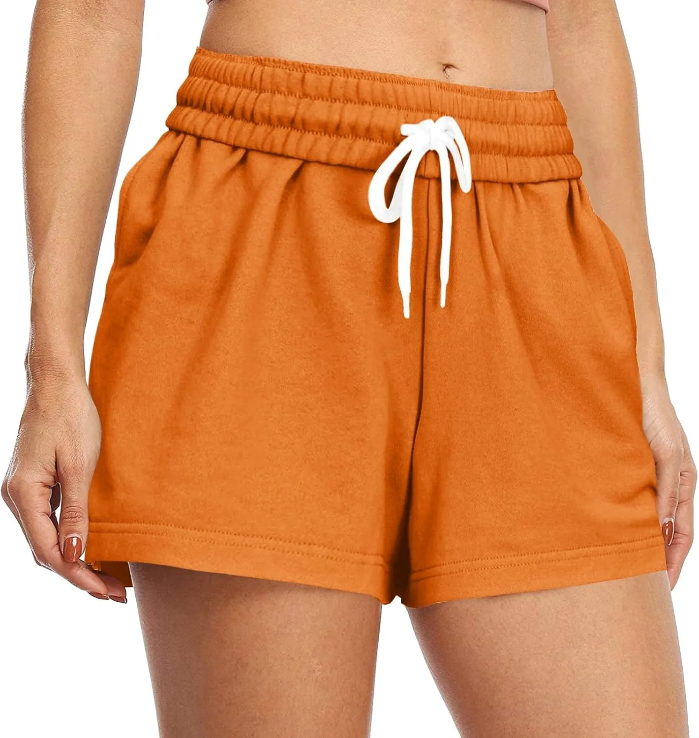 Womens Workout Shorts Lounge Walking Athletic Long Shorts Casual Sweat Shorts Loose Short Pants Beach Vacation Clothes